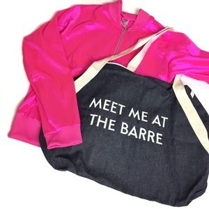 NWOT Meet Me at the Barre gym duffel bag